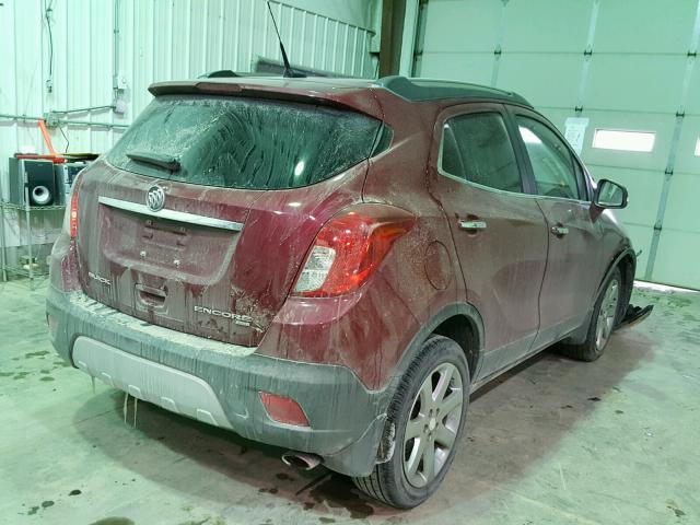 KL4CJGSBXEB687186 - 2014 BUICK ENCORE RED photo 4