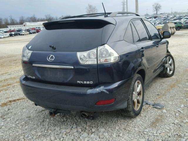 2T2HA31U84C002735 - 2004 LEXUS RX 330 BLUE photo 4