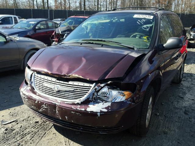 1D4GP25R53B303395 - 2003 DODGE CARAVAN SE BURGUNDY photo 2