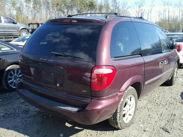 1D4GP25R53B303395 - 2003 DODGE CARAVAN SE BURGUNDY photo 4