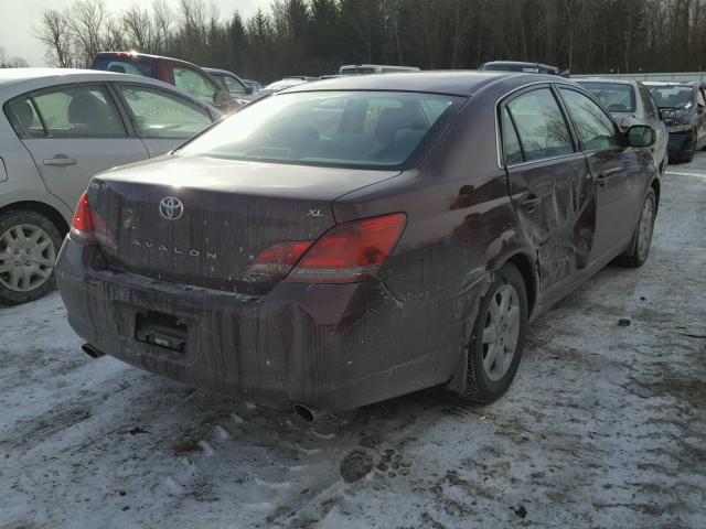 4T1BK36B28U286043 - 2008 TOYOTA AVALON XL MAROON photo 4