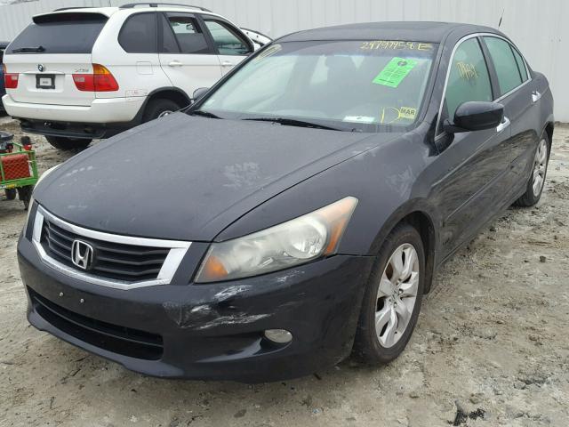 1HGCP36708A052847 - 2008 HONDA ACCORD EX BLACK photo 2