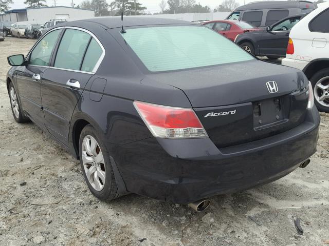 1HGCP36708A052847 - 2008 HONDA ACCORD EX BLACK photo 3