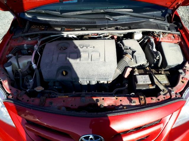 2T1BU4EE1CC878815 - 2012 TOYOTA COROLLA BA RED photo 7