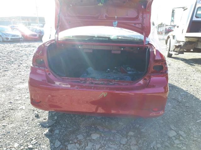 2T1BU4EE1CC878815 - 2012 TOYOTA COROLLA BA RED photo 9