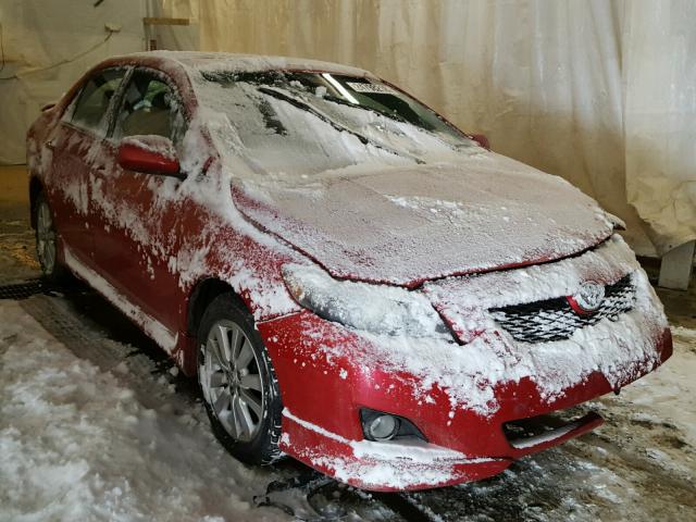 2T1BU4EE5AC284578 - 2010 TOYOTA COROLLA BA RED photo 1