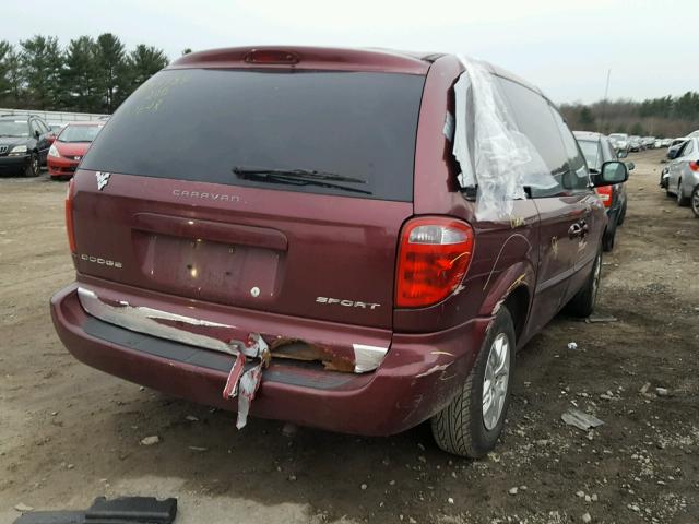 1B4GP45392B553867 - 2002 DODGE CARAVAN SP BURGUNDY photo 4