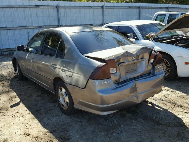 JHMES96674S022201 - 2004 HONDA CIVIC HYBR GRAY photo 3