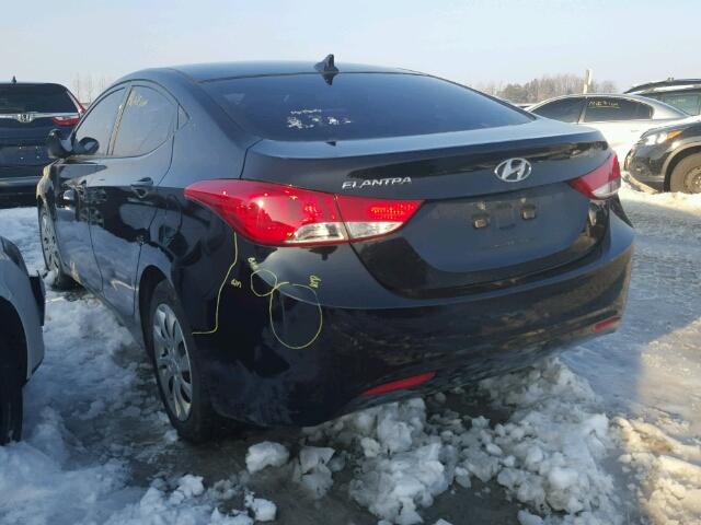 5NPDH4AE9DH230303 - 2013 HYUNDAI ELANTRA GL BLACK photo 3