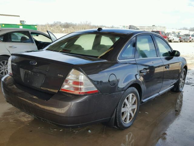 1FAHP24W08G103310 - 2008 FORD TAURUS SEL BLACK photo 4