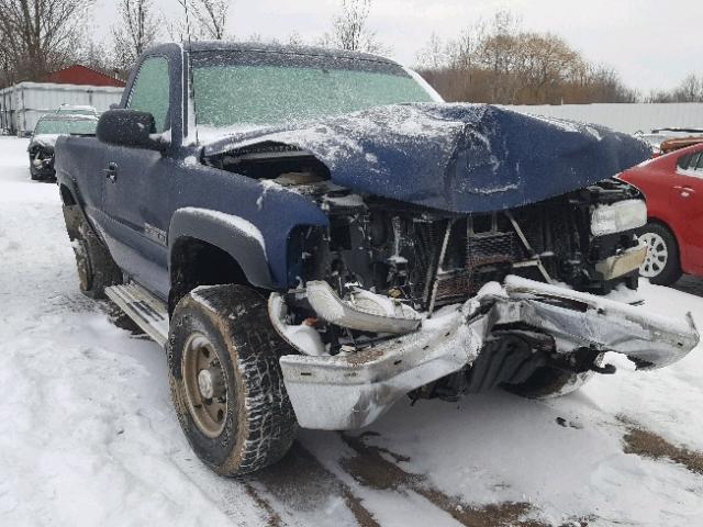 1GCHK24U22E169223 - 2002 CHEVROLET SILVERADO BLUE photo 1