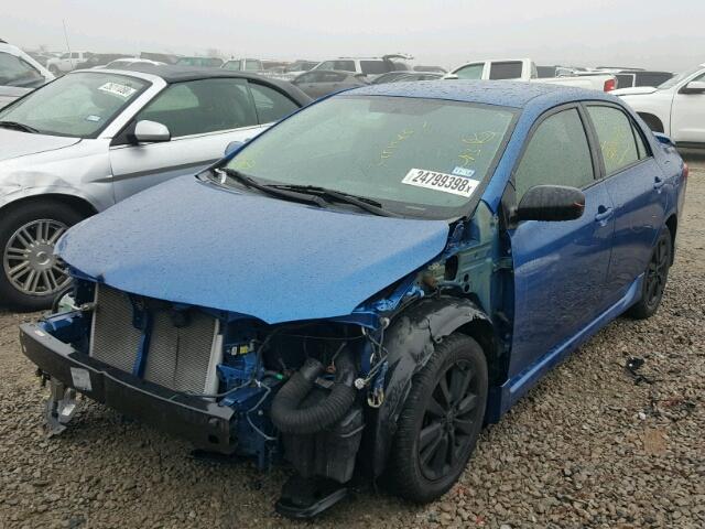 2T1BU4EE6AC449750 - 2010 TOYOTA COROLLA BA BLUE photo 2