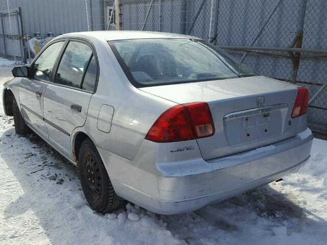 2HGES16371H908564 - 2001 HONDA CIVIC DX SILVER photo 3