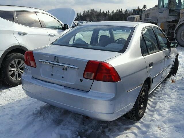 2HGES16371H908564 - 2001 HONDA CIVIC DX SILVER photo 4