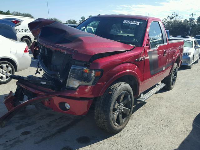 1FTMF1ET1EFB14148 - 2014 FORD F150 RED photo 2