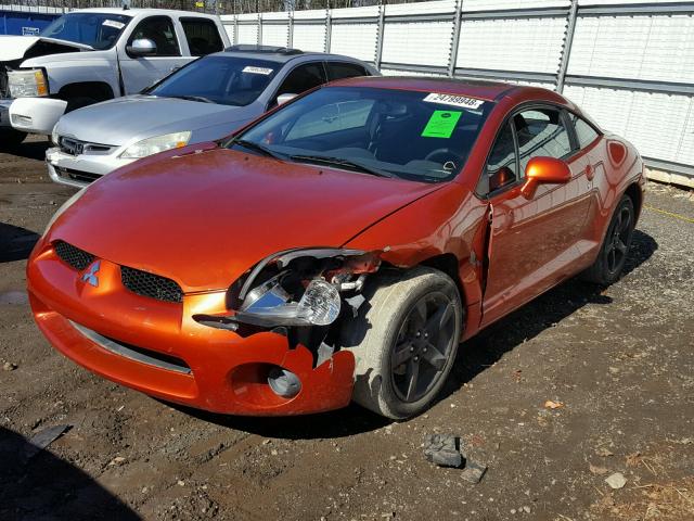 4A3AK24F37E032458 - 2007 MITSUBISHI ECLIPSE GS ORANGE photo 2