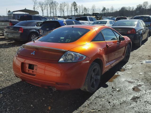 4A3AK24F37E032458 - 2007 MITSUBISHI ECLIPSE GS ORANGE photo 4