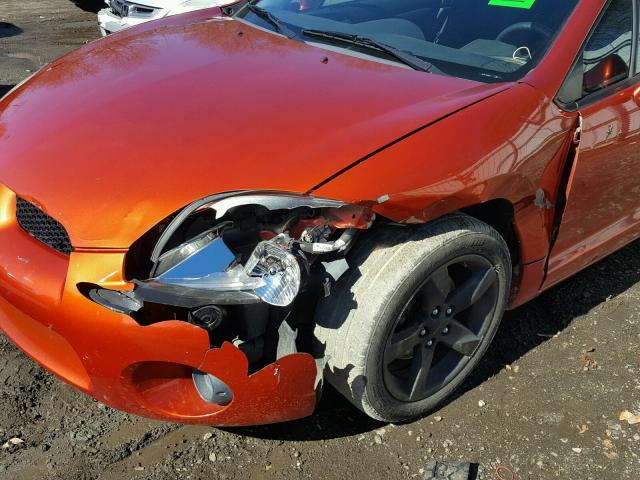 4A3AK24F37E032458 - 2007 MITSUBISHI ECLIPSE GS ORANGE photo 9