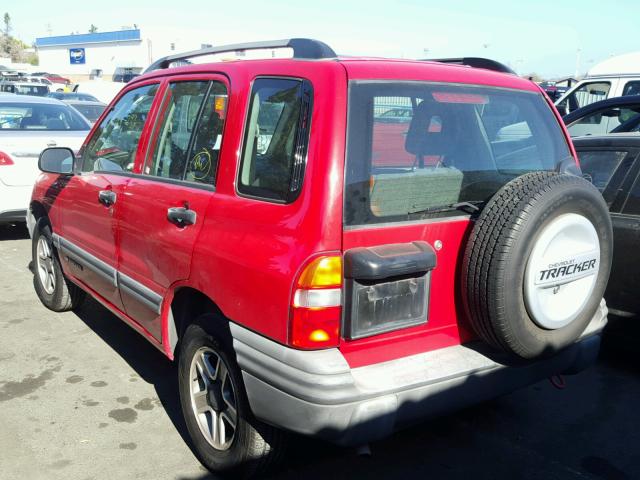 2CNBJ13CX36919402 - 2003 CHEVROLET TRACKER RED photo 3