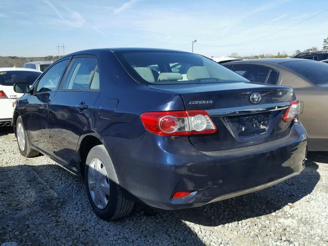 2T1BU4EE8BC568918 - 2011 TOYOTA COROLLA BA BLUE photo 3