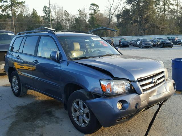 JTEGP21A460121065 - 2006 TOYOTA HIGHLANDER BLUE photo 1