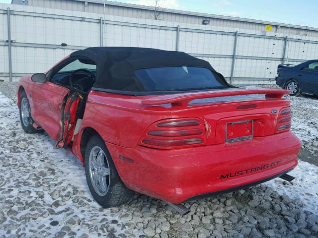 1FALP45T8RF109227 - 1994 FORD MUSTANG GT RED photo 3