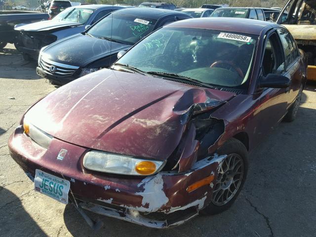 1G8ZG52802Z160942 - 2002 SATURN SL1 MAROON photo 2