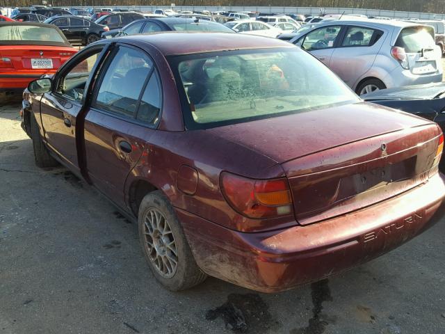 1G8ZG52802Z160942 - 2002 SATURN SL1 MAROON photo 3