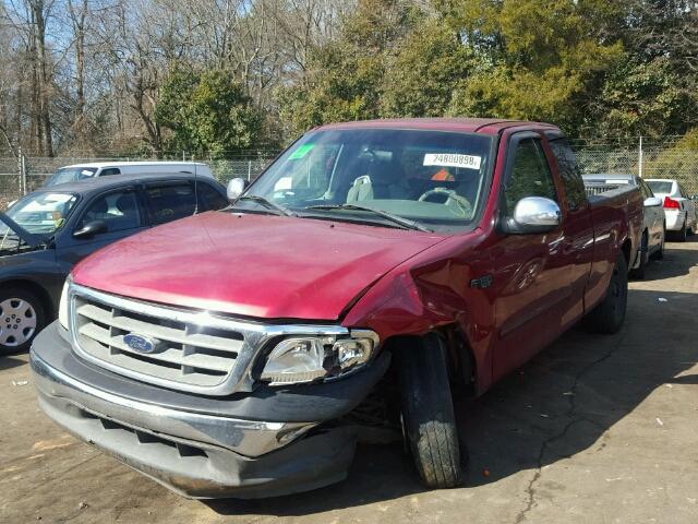 2FTRX17212CA78640 - 2002 FORD F150 RED photo 2