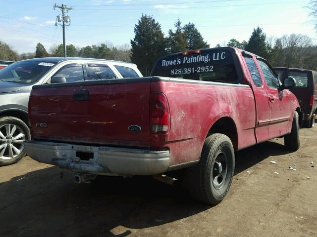 2FTRX17212CA78640 - 2002 FORD F150 RED photo 4