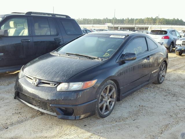 2HGFG21567H709633 - 2007 HONDA CIVIC SI BLACK photo 2