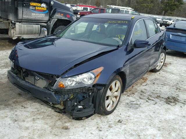 1HGCP26839A018776 - 2009 HONDA ACCORD EXL BLUE photo 2