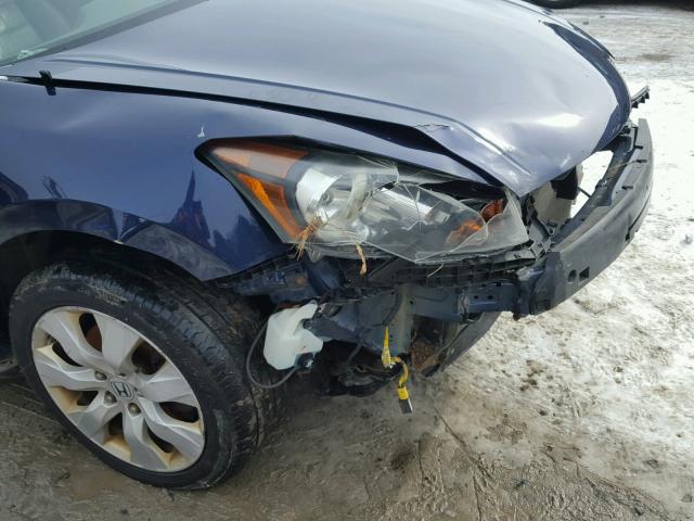 1HGCP26839A018776 - 2009 HONDA ACCORD EXL BLUE photo 9