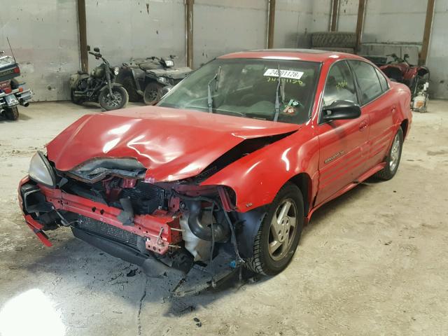 1G2NF52E7YM855619 - 2000 PONTIAC GRAND AM S RED photo 2