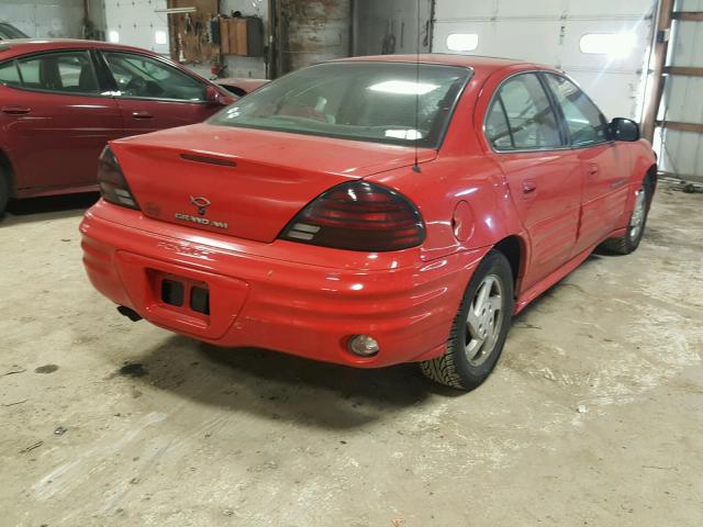 1G2NF52E7YM855619 - 2000 PONTIAC GRAND AM S RED photo 4