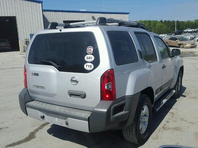 5N1AN0NUXCC520741 - 2012 NISSAN XTERRA OFF SILVER photo 4