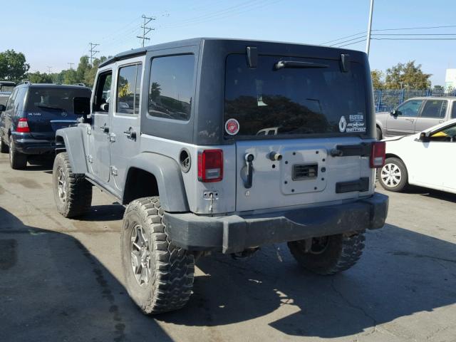 1C4BJWFG7EL165482 - 2014 JEEP WRANGLER U SILVER photo 3