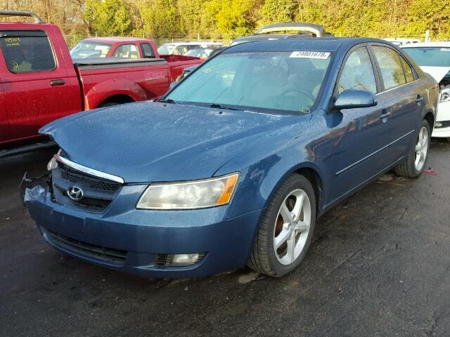 5NPEU46F67H172351 - 2007 HYUNDAI SONATA SE TEAL photo 2