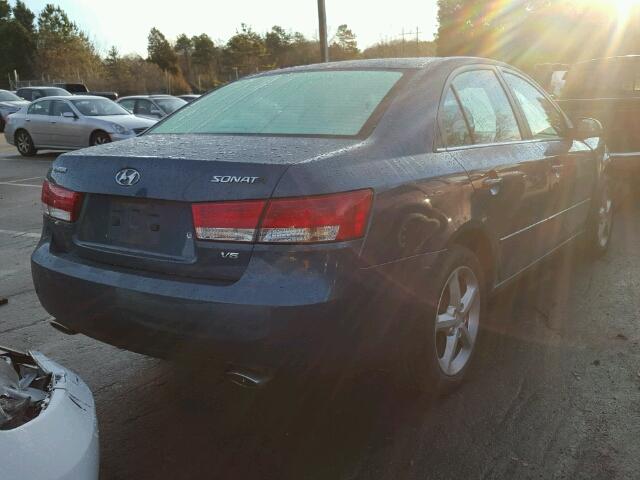 5NPEU46F67H172351 - 2007 HYUNDAI SONATA SE TEAL photo 4