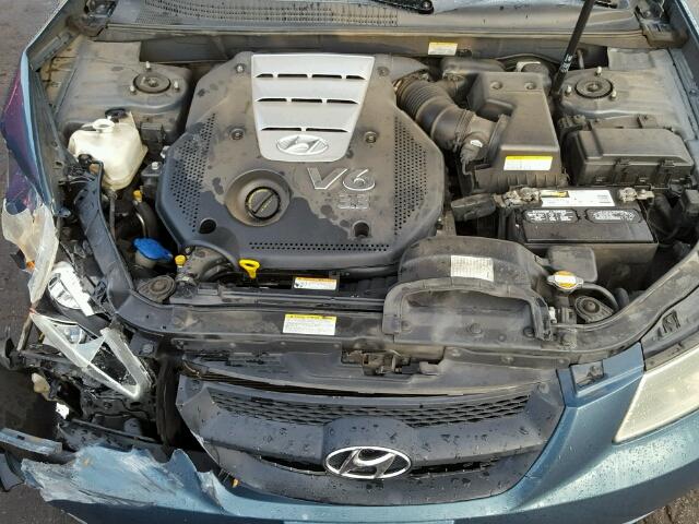 5NPEU46F67H172351 - 2007 HYUNDAI SONATA SE TEAL photo 7