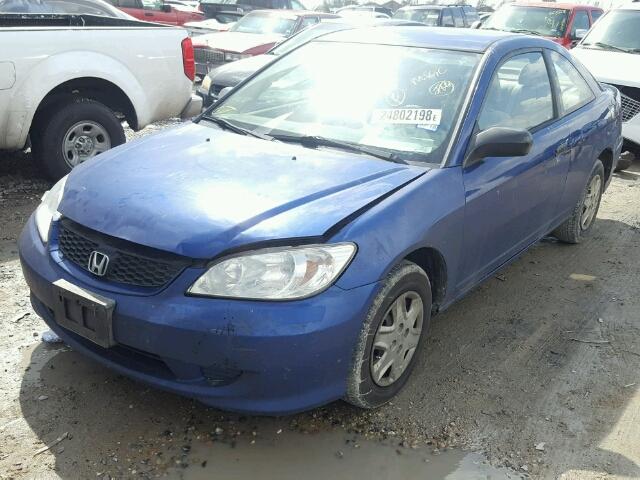 1HGEM22144L078587 - 2004 HONDA CIVIC DX V BLUE photo 2