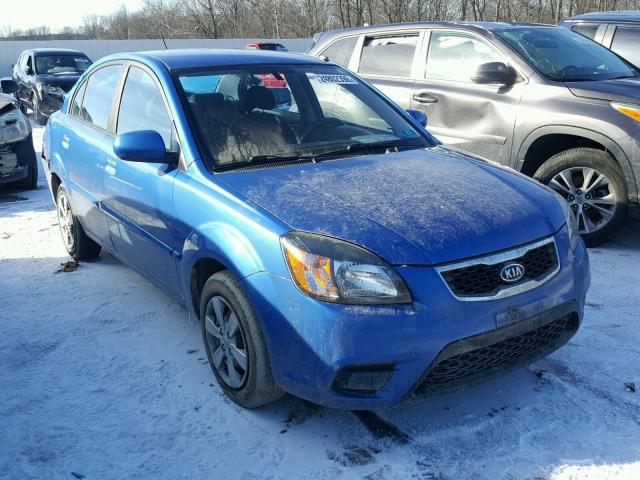 KNADH4A35A6635401 - 2010 KIA RIO LX BLUE photo 1