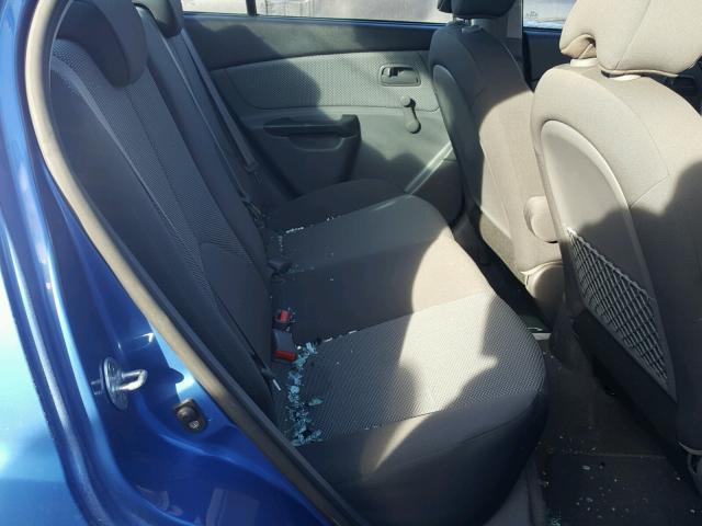 KNADH4A35A6635401 - 2010 KIA RIO LX Կապույտ լուսանկար 6