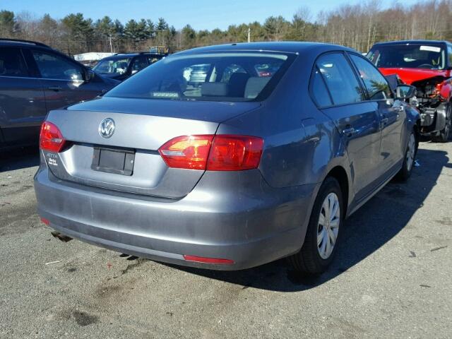 3VW2K7AJ6CM309165 - 2012 VOLKSWAGEN JETTA BASE 灰色 照片 4