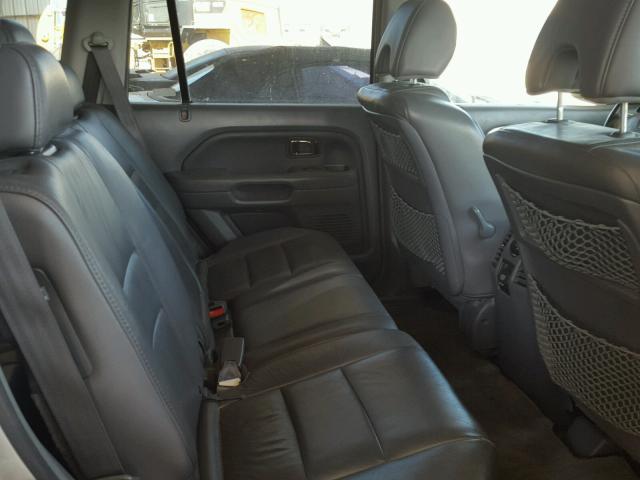 5FNYF28788B023182 - 2008 HONDA PILOT EXL SILVER photo 6