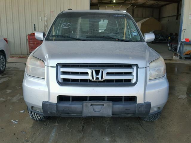 5FNYF28788B023182 - 2008 HONDA PILOT EXL SILVER photo 9