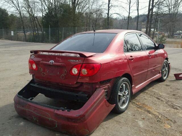 1NXBR32E85Z524596 - 2005 TOYOTA COROLLA CE RED photo 4