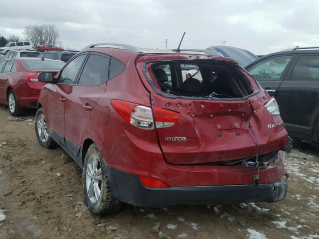 KM8JU3AC5DU709309 - 2013 HYUNDAI TUCSON GLS RED photo 3