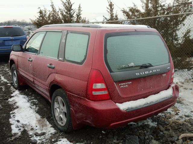 JF1SG65683H768017 - 2003 SUBARU FORESTER 2 RED photo 3
