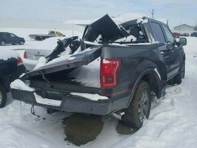 1FTEW1EG4HFA54765 - 2017 FORD F150 SUPER BLACK photo 4